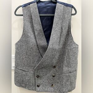 Suitsupply Gray Double-Breasted Vest